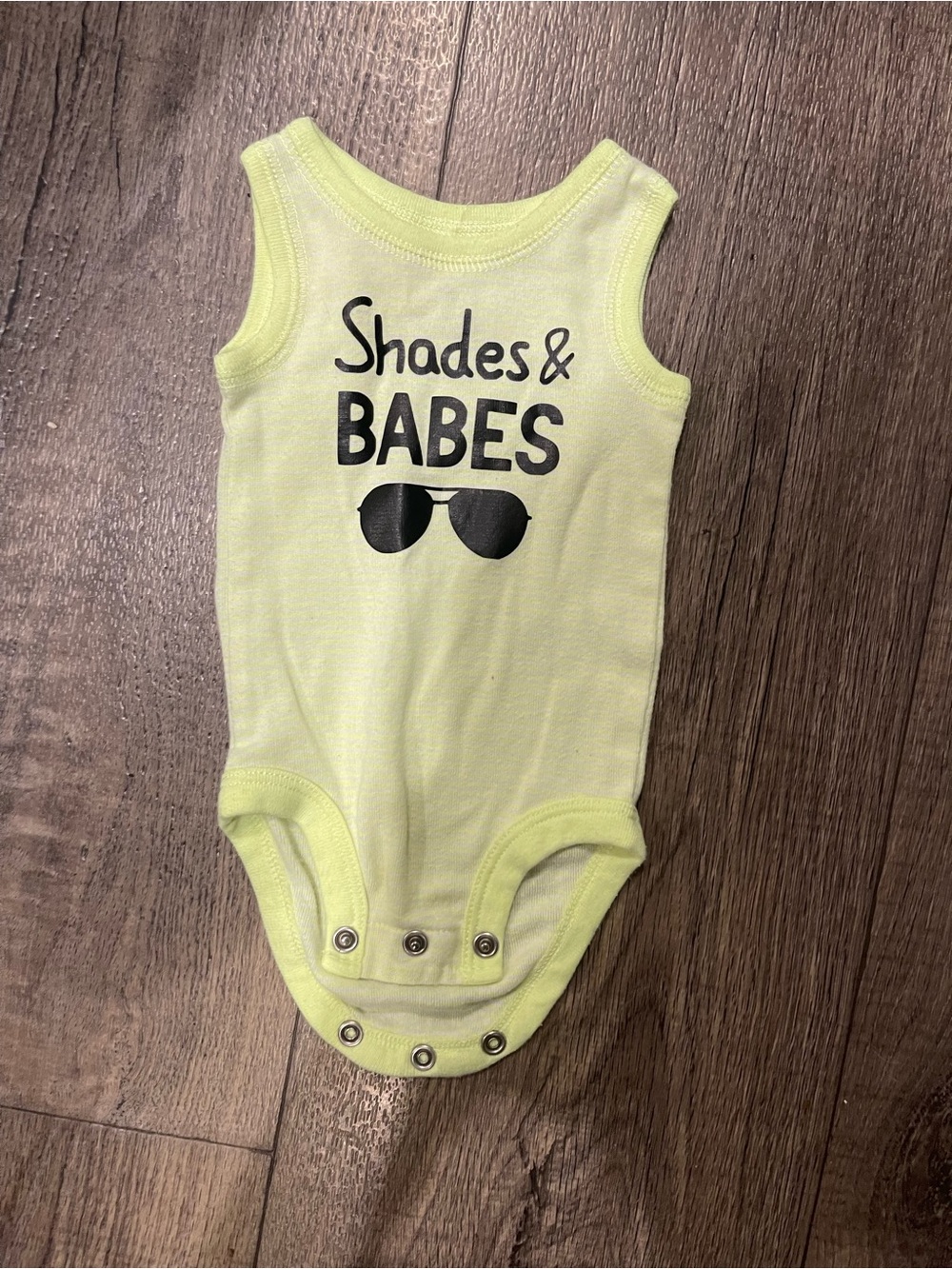 Carter's Yellow 'Shades & BABES' Sleeveless Baby Bodysuit